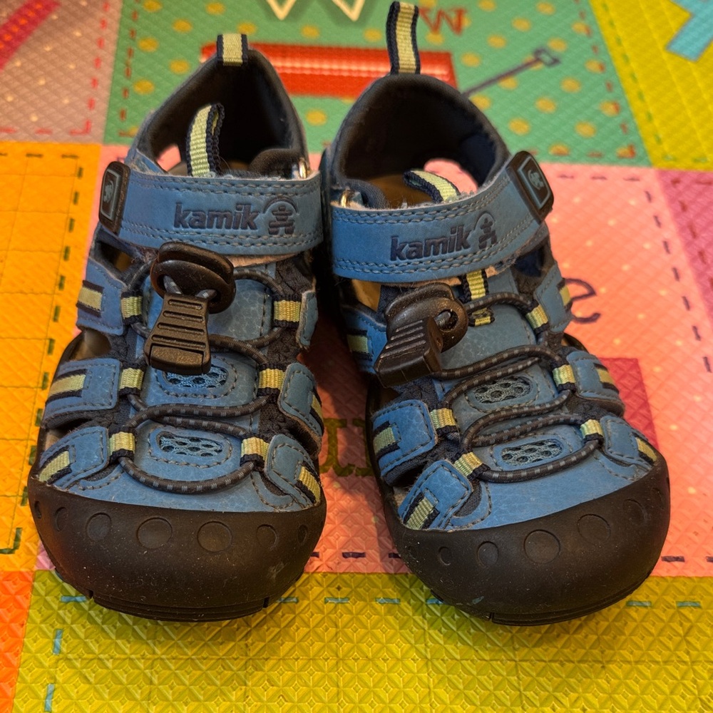 Kamik Kids Blue and Green Sandals